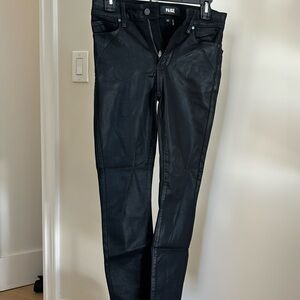 Paige Hoxton skinny coated ankle jeans in black